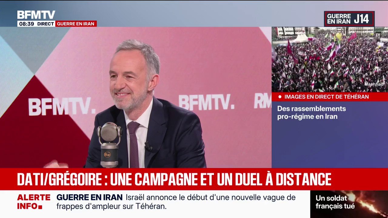 Municipales à Paris: Emmanuel Grégoire estime que Rachida Dati "ne peut pas gagner contre l'union de la gauche et des écologistes sans s'allier avec l'extrême droite"