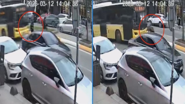 Yolun karşısına geçerken İETT otobüsünün çarptığı kadın ağır yaralandı: O anlar kamerada
