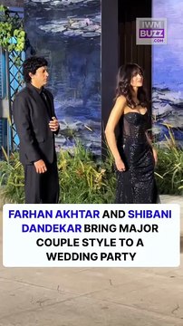 Farhan Akhtar and Shibani Dandekar brought effortless charm and strong couple style to the wedding party. Their stylish appearance added just the right dose of glamour to the celebration.