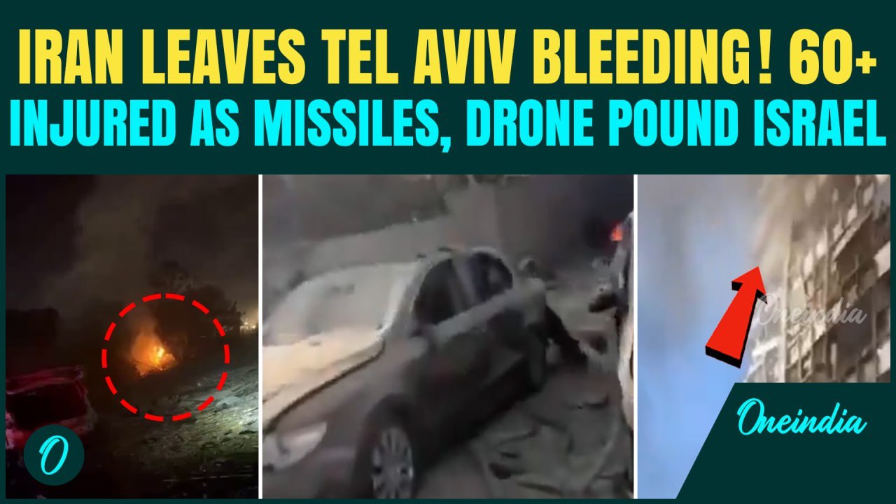 TEL AVIV UNDER ATTACK| 60+ Injured in Iran’s Back-to-Back Missile, Drone Attacks | Iran BOMBS Israel