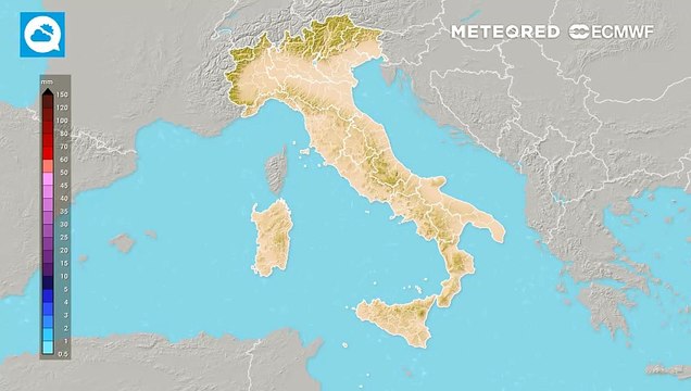 Vnerdì 13 marzo 2026, le piogge previste sull'Italia nei prossimi giorni