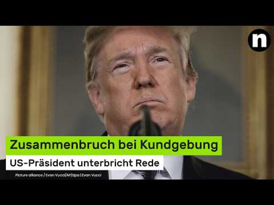 Donald Trump: Zusammenbruch bei Kundgebung - US-Präsident unterbricht Rede
