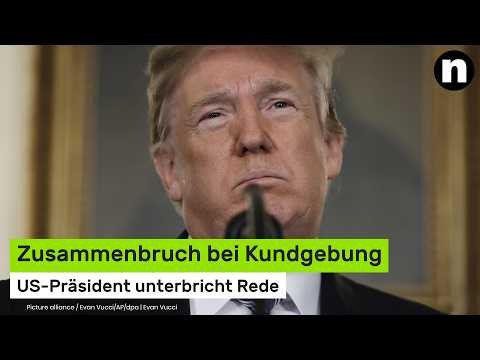 Donald Trump: Zusammenbruch bei Kundgebung - US-Präsident unterbricht Rede