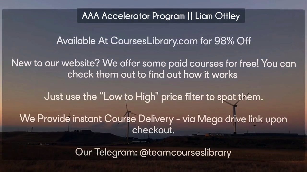 (Courseslibrary.com)AAA Accelerator Program || Liam Ottley