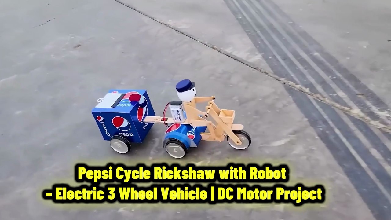 Pepsi Cycle Rickshaw with Robot – Electric 3 Wheel