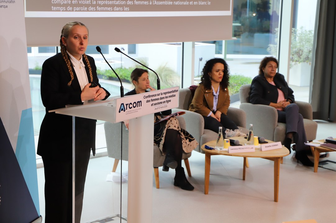 Conférence de l'Arcom sur la représentation des femmes dans les médias et le sexisme en ligne : présentation de l'étude sur la représentation des femmes dans les médias