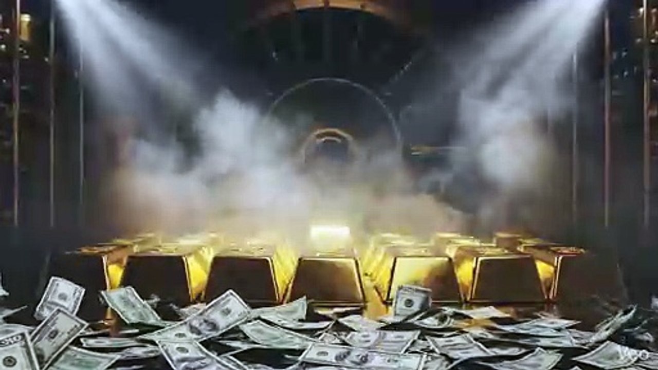 US dollar floating while gold slowly disappears in background, concept of dollar leaving gold standard