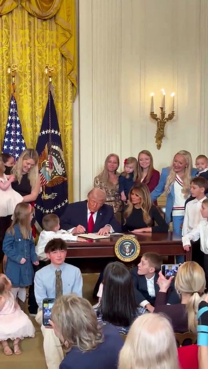 President Trump signs a Proclamation for Women's History Month