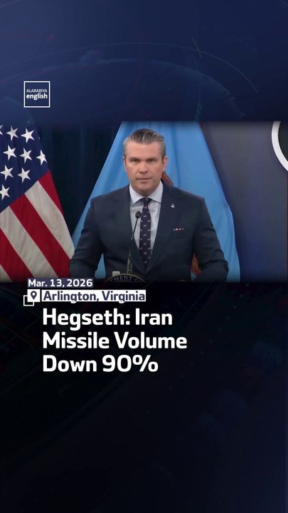 Hegseth: Iran Missile Volume Down 90%