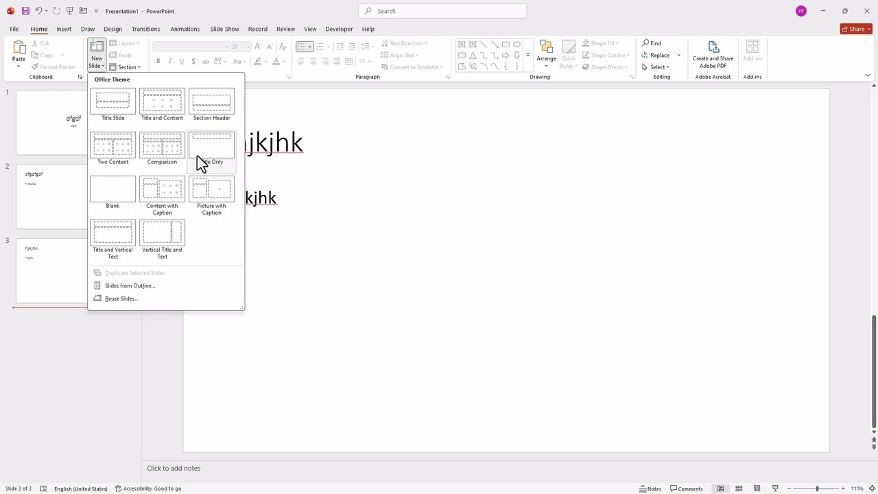 MS PowerPoint 6 Inserting New Slides