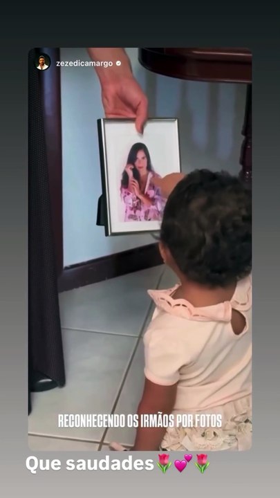 Filha de Zezé Di Camargo beija foto do irmão, Igor: assista ao vídeo completo