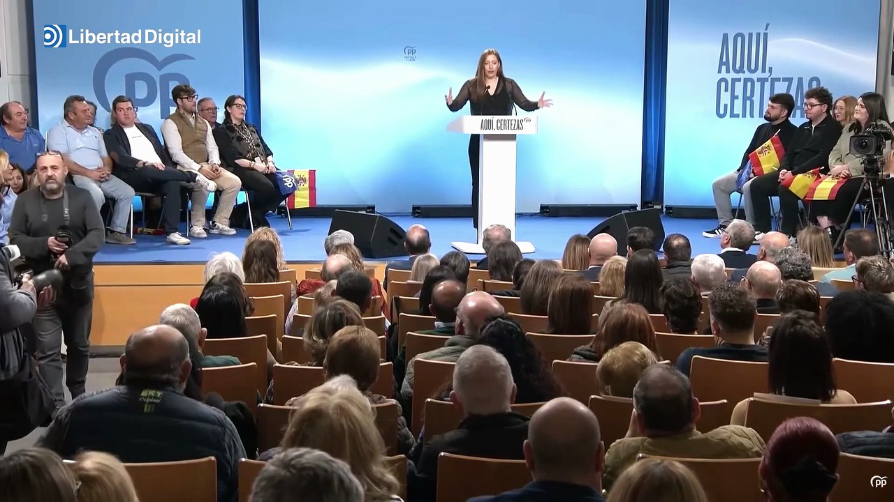 Ester Muñoz sobre Zapatero en el mitin de cierre del PSOE: "Él alimenta el odio y la polarización"