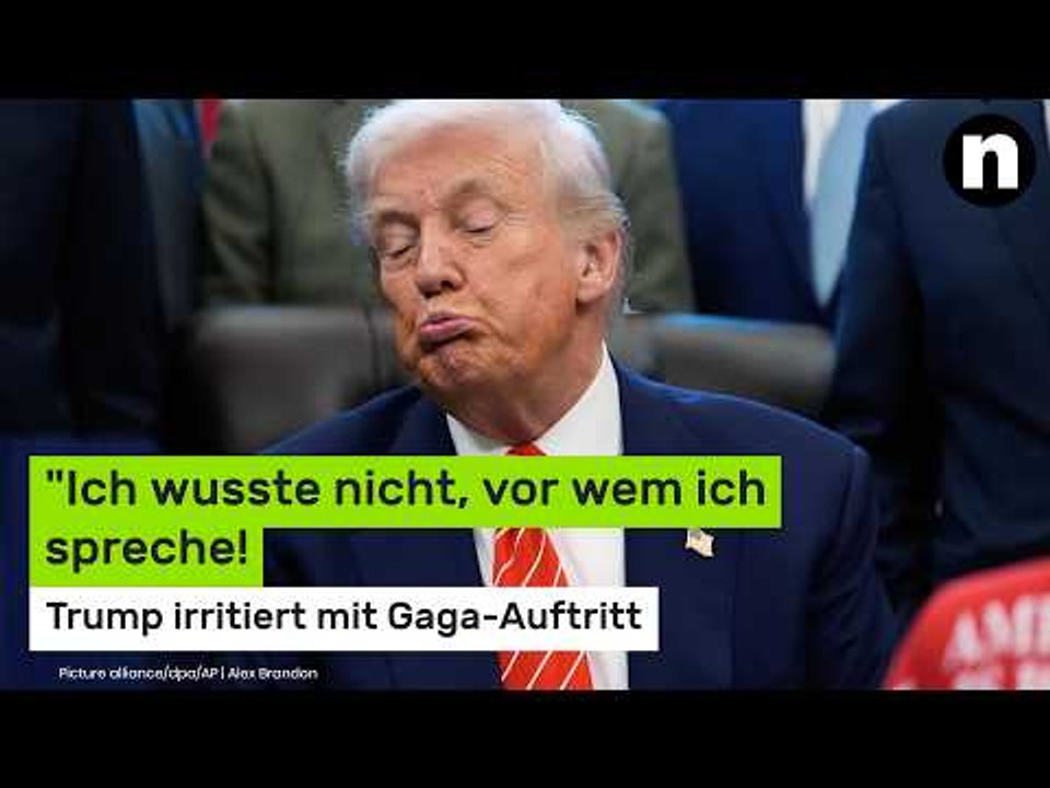 Donald Trump: 'Ich wusste nicht, vor wem ich spreche!' Trump irritiert mit Gaga-Auftritt