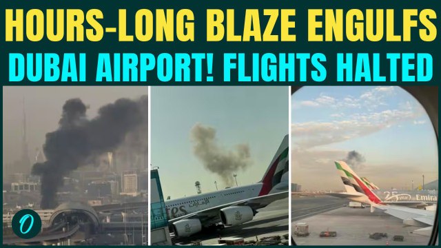 Iran Drone STRIKE Sparks MASSIVE Fire and Thick Smoke Near Dubai Airport | Operations HALTED