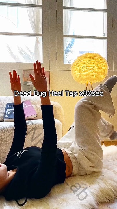 Dead Bug Heel Tap 🔥 30 Sec Core Workout to Burn Belly Fat #AbsWorkout #Fitness #Shorts