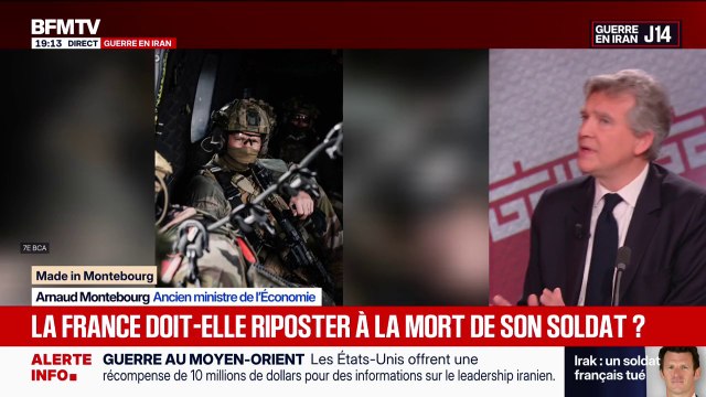 MADE IN MONTEBOURG - Mort de l'adjudant-chef Arnaud Frion: La France a une stratégie qui est diplomatique , explique Arnaud Montebourg, ancien ministre de l'Économie