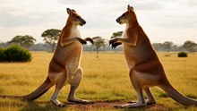 Kangaroo Boxing Match