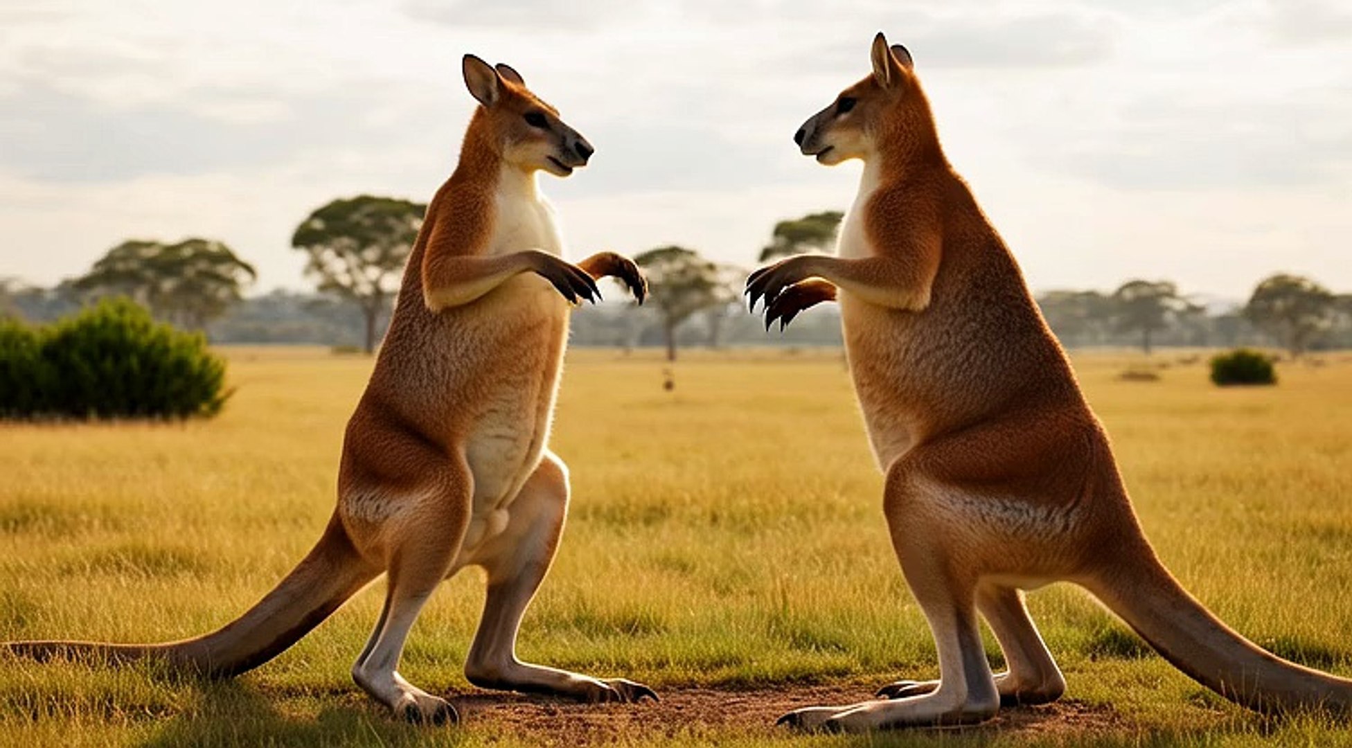 ⁣Kangaroo Boxing Match