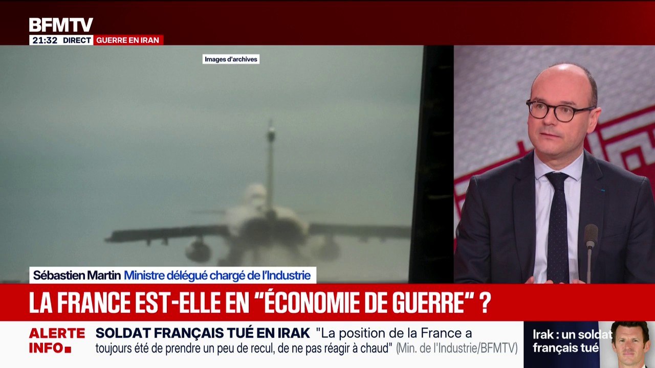 Guerre au Moyen-Orient: Sébastien Martin, ministre chargé de l'Industrie, "admire la capacité avec laquelle les secteurs économiques prennent cette situation avec une forme de calme"