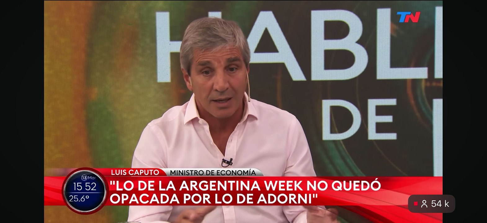 Caputo se refirió a la polémica con Adorni