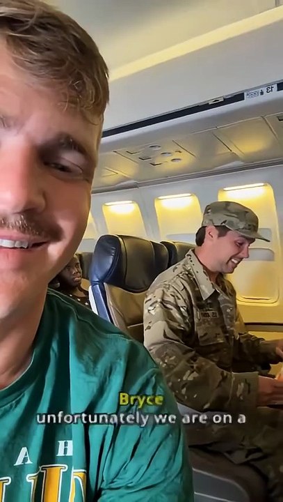 Soldier gets the sweetest surprise during his flight ❤️🥹😭😭