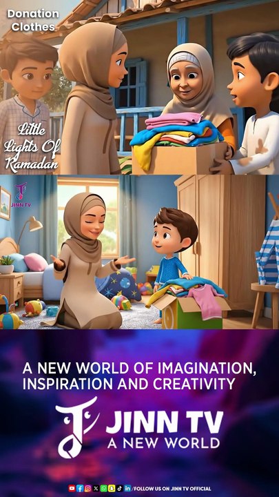 Little Lights of Ramadan | Donating Clothes – Ramadan Special | Jinn TV Official#ramadan #ramadanspecial #littlelightsoframadan #kindness #donation #spreadlove #jinntvofficial #ramadankids