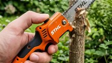 Mini Chainshaw  small trees in the forest #diytools #woodworking #wood #tools