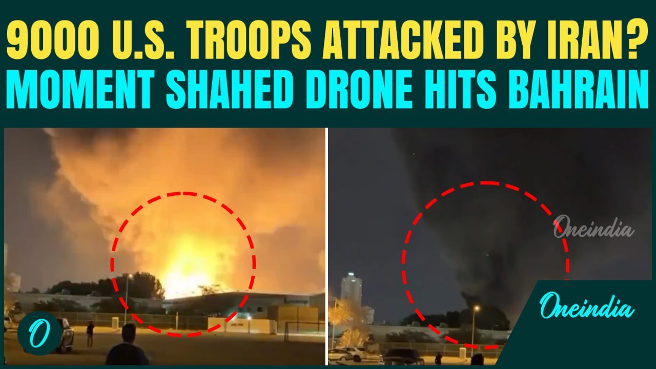 Iran KILLS 9000+ U.S Troops in Bahrain? Moment Iran’s Shahed Drone POUNDS U.S. Fifth Fleet In Manama