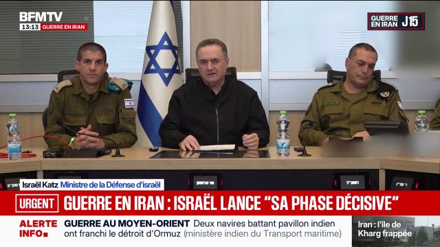 Guerre au Moyen-Orient: La lutte mondiale et régionale contre l'Iran s'intensifie et entre dans une phase décisive qui se poursuivra aussi longtemps que nécessaire , indique le ministre de la Défense d'Israël