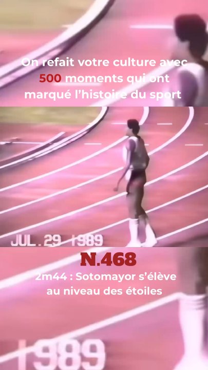 Le record du monde de Javier Sotomayor du saut en hauteur avec 2m44