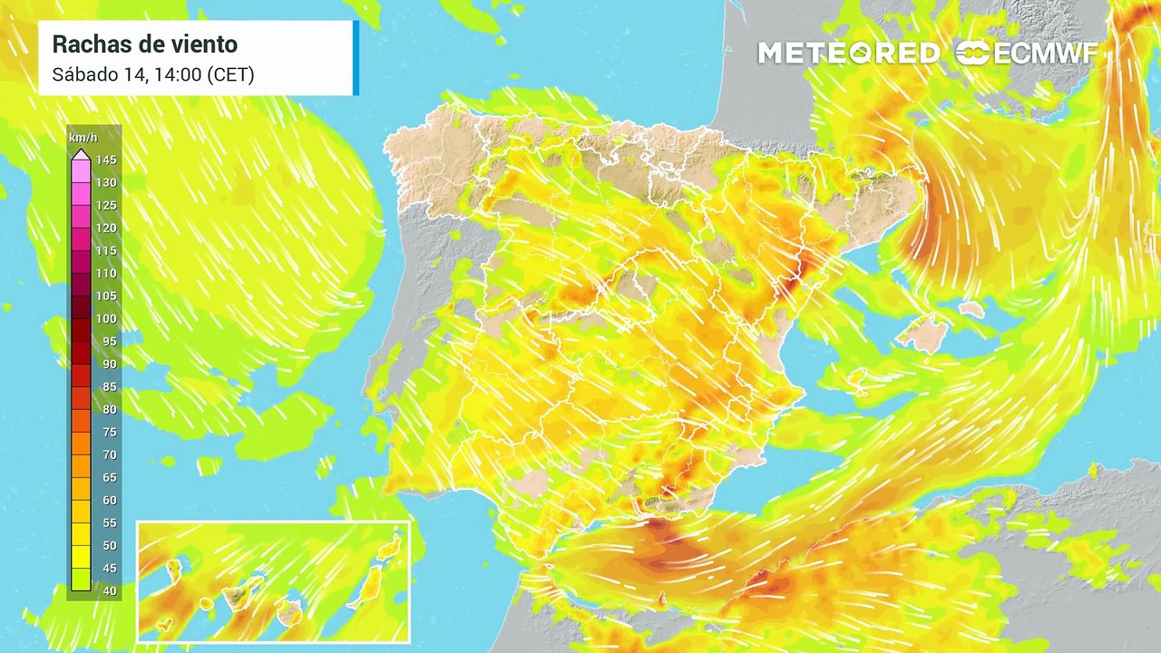 Este domingo se prevén vientos muy fuertes en varias comunidades