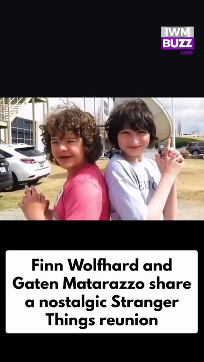 Finn Wolfhard and Gaten Matarazzo share a nostalgic Stranger Things reunion at recent event