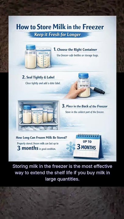How to Store Milk in the Freezer, Frozen to Make It Last Longer