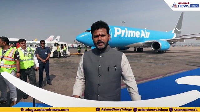 Rammohan Naidu Launches Amazon Air First Cargo Flight from Delhi to Guwahati | Asianet News Telugu