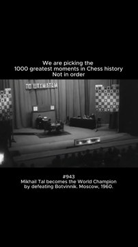 Mikhail Tal becomes the World Champion by defeating Botvinnik. Moscow, 1960.#chessnetx #mikhailtal