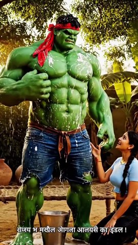 Girl Washing Hulk 😂💚 | Funny Hulk AI Animation | Hulk Funny Moments