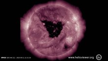 Massive Butterfly-Shaped Coronal Hole Seen On Sun In Spacecraft Time-Lapse