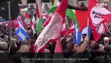 Roma, corteo contro guerra in Medio Oriente e riforma della giustizia