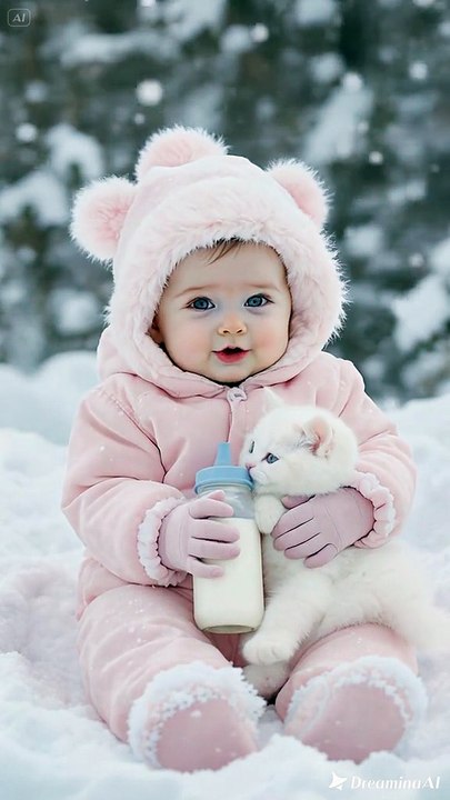 Cute Laughing Kid Meets a Friendly Dudi Dudi Dam Dam | AI Kids