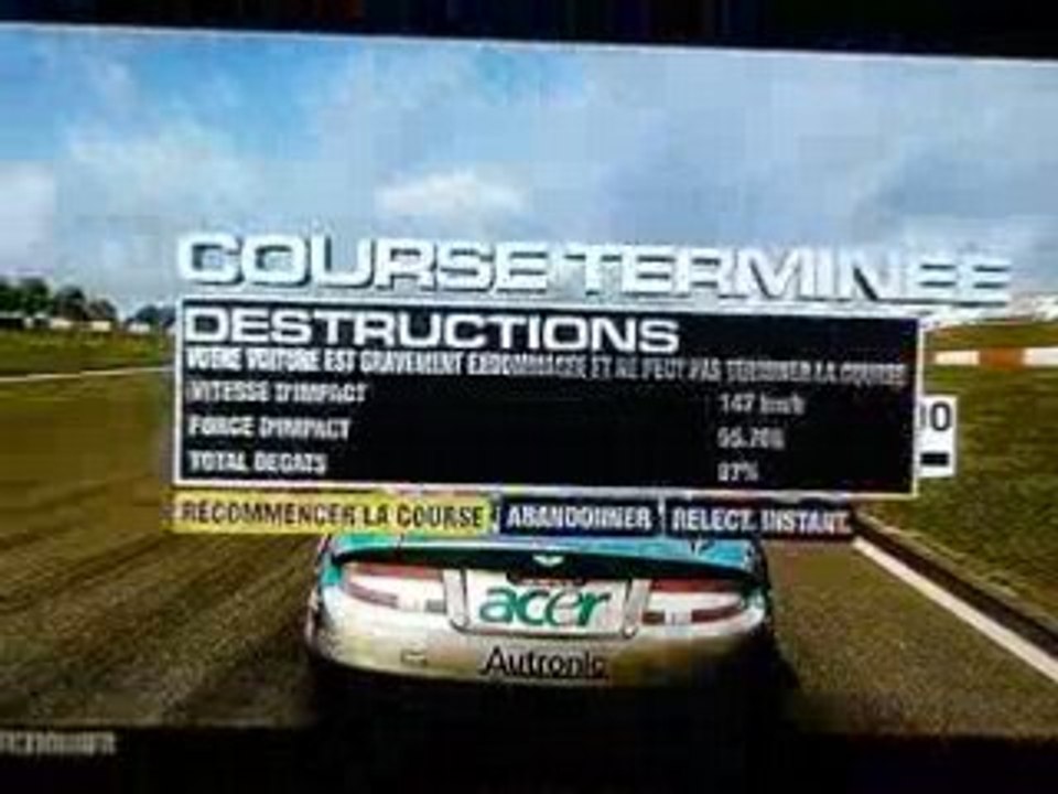 Race Driver Grid - unlock le succés saut d'1 seconde