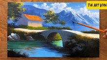 Step-by-Step Nature Landscape Painting | Easy Acrylic Art Tutorial