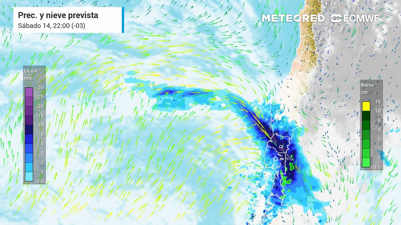 Llegan nuevas lluvias al sur de Santiago: este día comenzarían a afectar