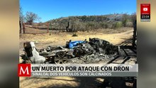 Explosivo lanzado desde dron mata a hombre y destruye vehículos en Culiacán