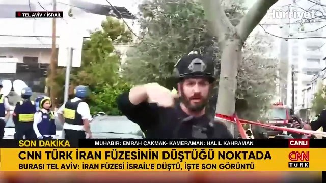 CNN TÜRK görüntüledi: İran füzesi İsrail'e böyle düştü!