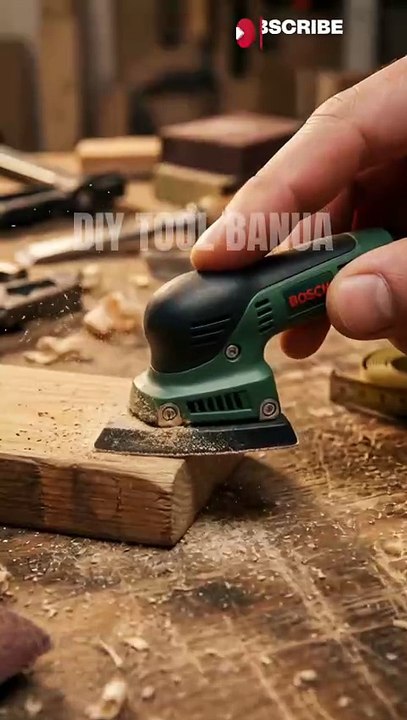 Mini orbital sender to smooth the surface of the wood. #diytools #tools #diytool #wood  #powertools
