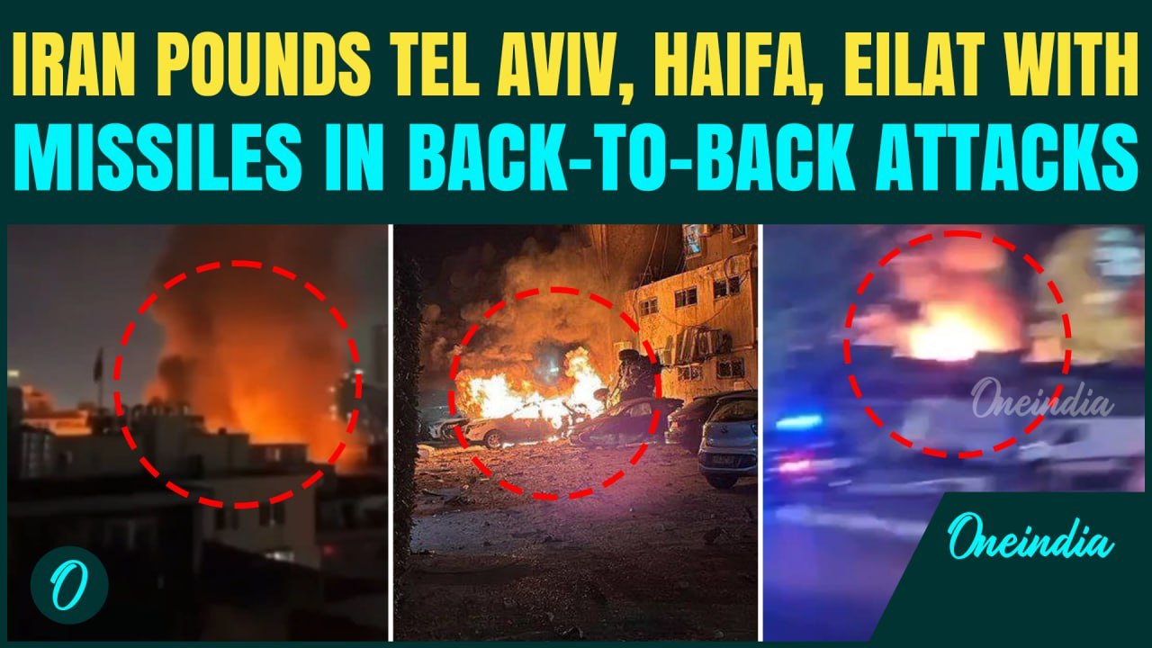 Iran BOMBS Tel Aviv, Haifa 5 Times in 100 Hours -VIDEOS Show Tel Aviv Burning as Cluster Bombs Rain