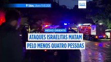 Ataques israelitas matam pelo menos quatro pessoas no Líbano. Guterres apela a uma solução diplomática
