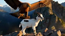 Golden Eagle Carrying a Goat