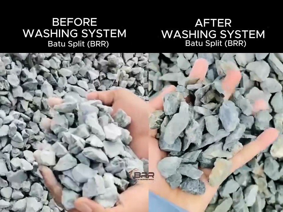 batu split before after washing system