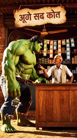 Village Hulk Taking Bath 😂 Funny Hulk Video | AI Generated Hulk Comedy